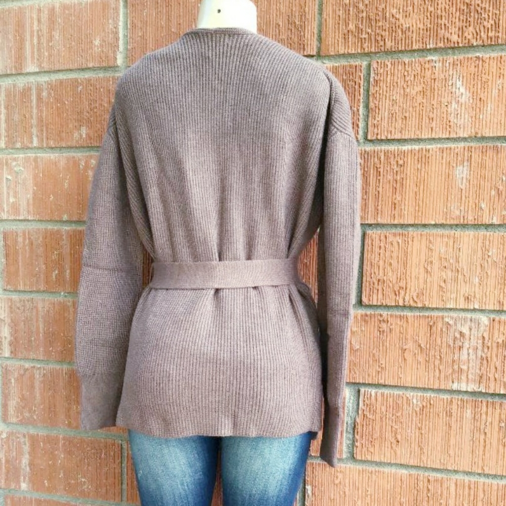 CURRENT AIR Anthro Cozy Chic Taupe Wrap Cardigan - Picture 6 of 9
